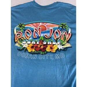 Men’s Ron Jon Surf Shop Adult M Shirt Blue Beach Comfort Colors Ocean City MD